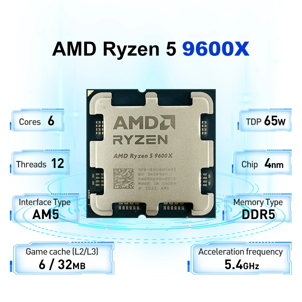 AMD Ryzen 5 9600X L3=32M 5.4GH - огляд і ціна Amd Cpu Ryzen 9