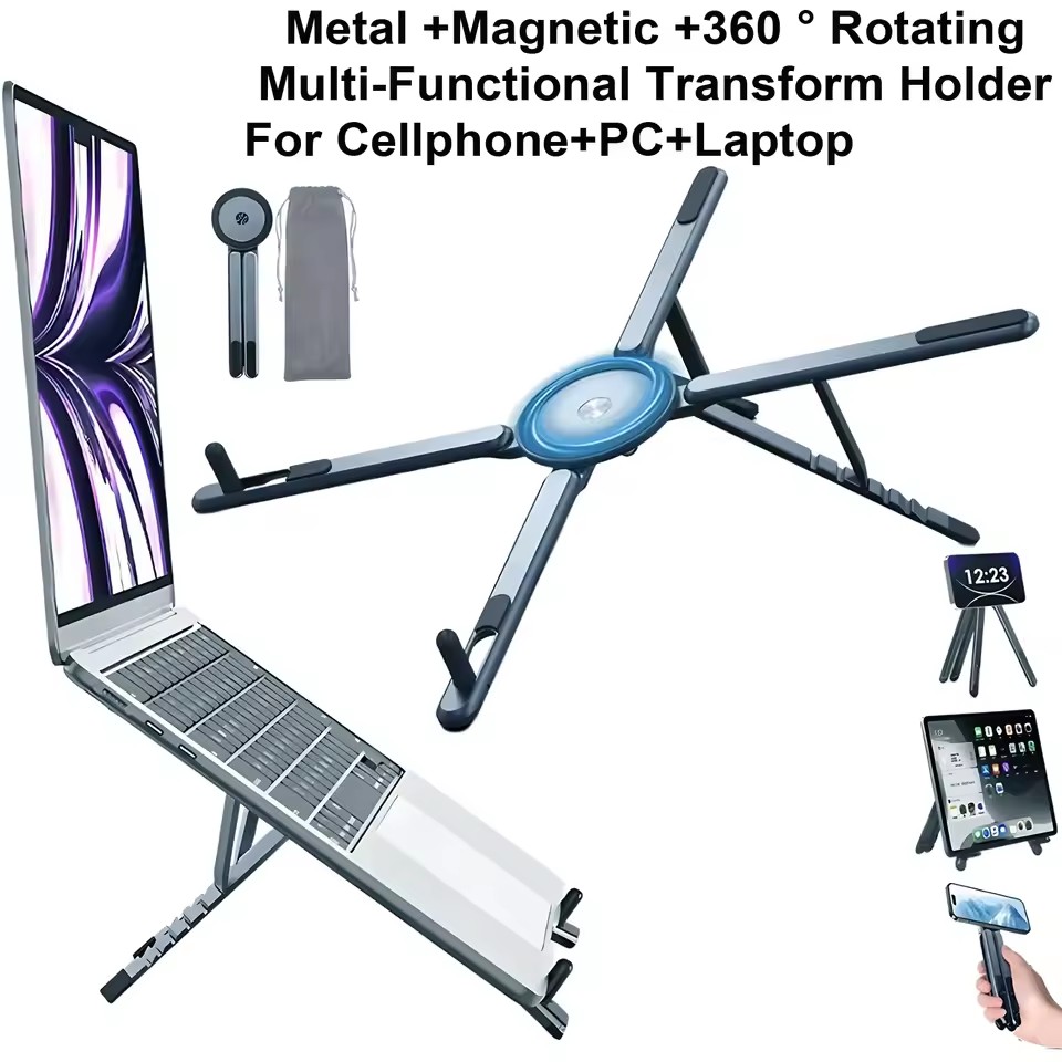 3 in 1 Foldable Magnetic Phone - огляд і ціна Laptop Stand Portable