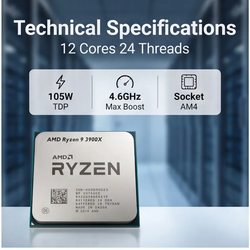 AMD CPU Ryzen 9 3900X Processo - огляд і ціна Amd Cpu Ryzen 9